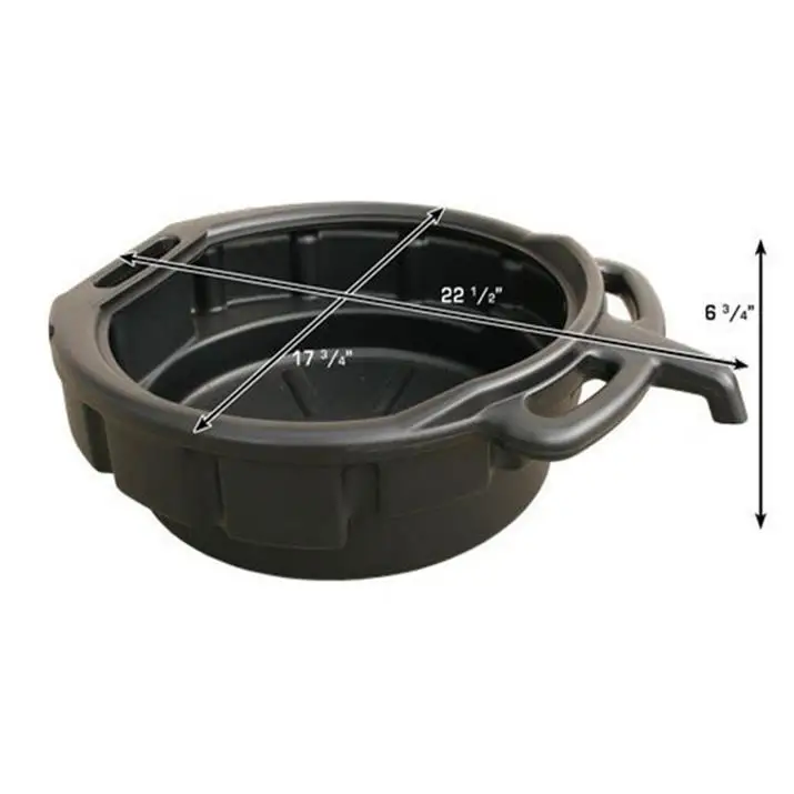 6l 8l /15l Black Round Oil Pan/oil Collection Container Auto Parts