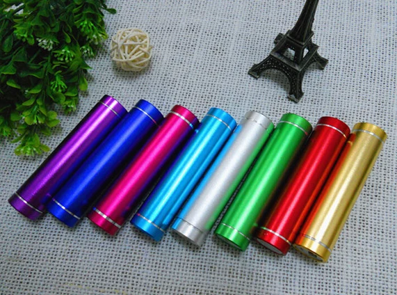 2016 New inventions tube cylinder shape universal portable power bank 2600mah powerbank