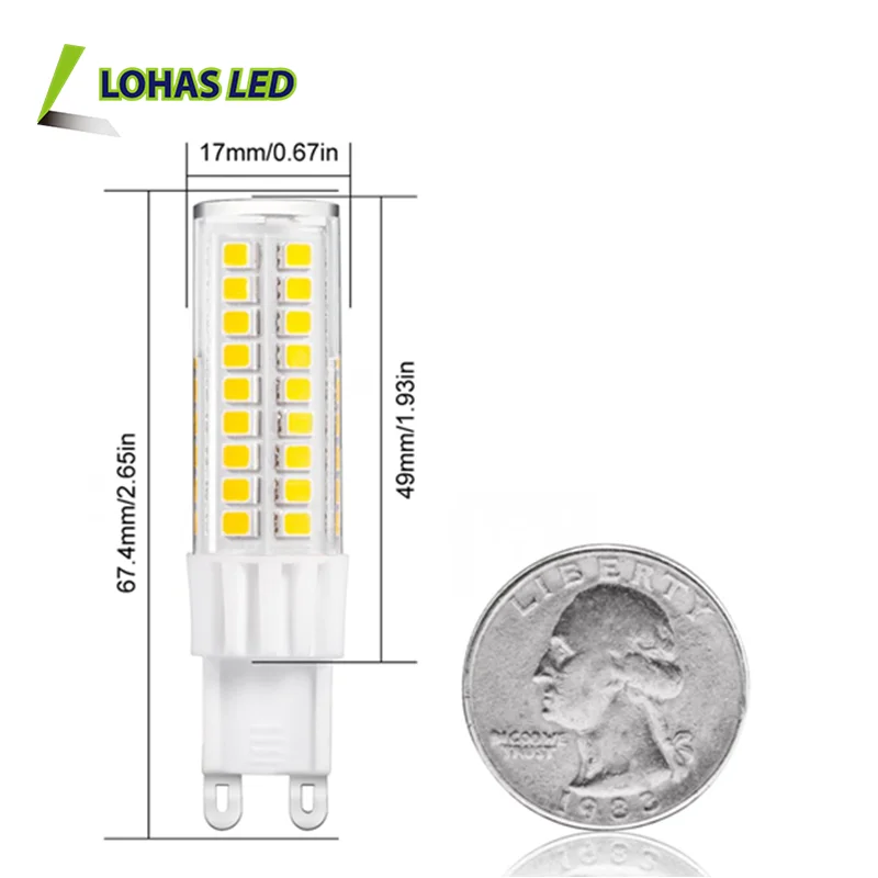 USA hot sale G9 Base LED Bulb 4000K natural white G4 G9 6W 7W Ceramic LED Lamp 50 Halogen replacement