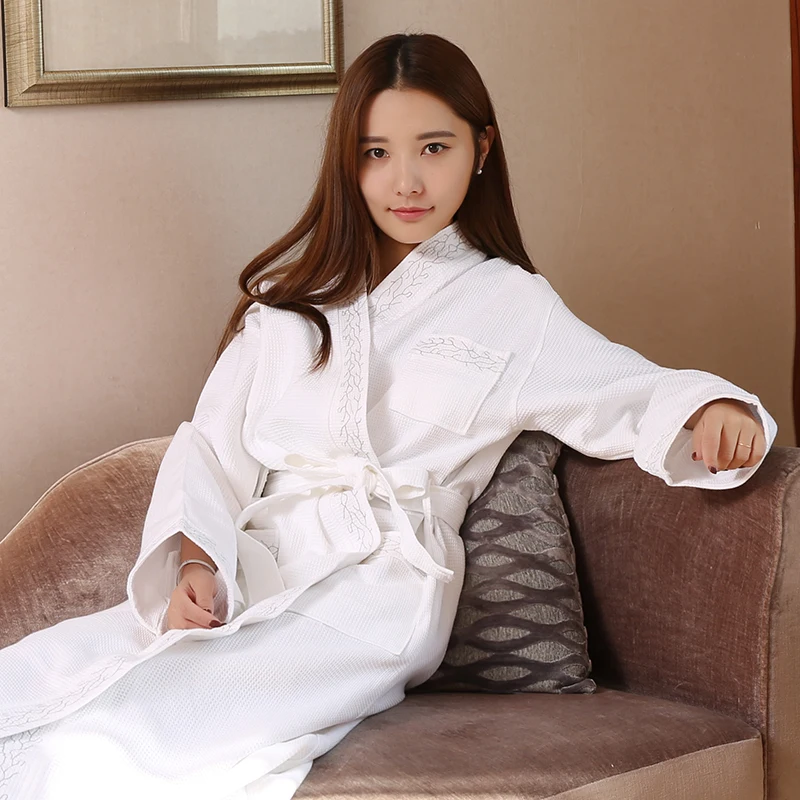 Customized White Hotel Lined Cotton Bath Robes For Men/women Buy Bath