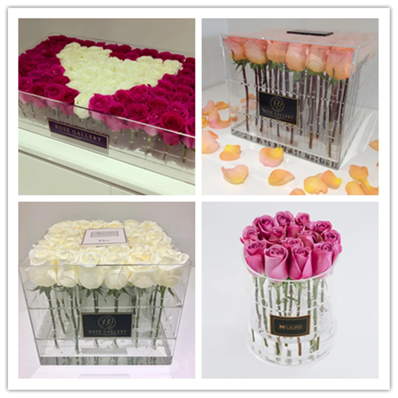 Acrylic Rose Flowers Shipping Display Boxes For Roses - Buy Flower ...