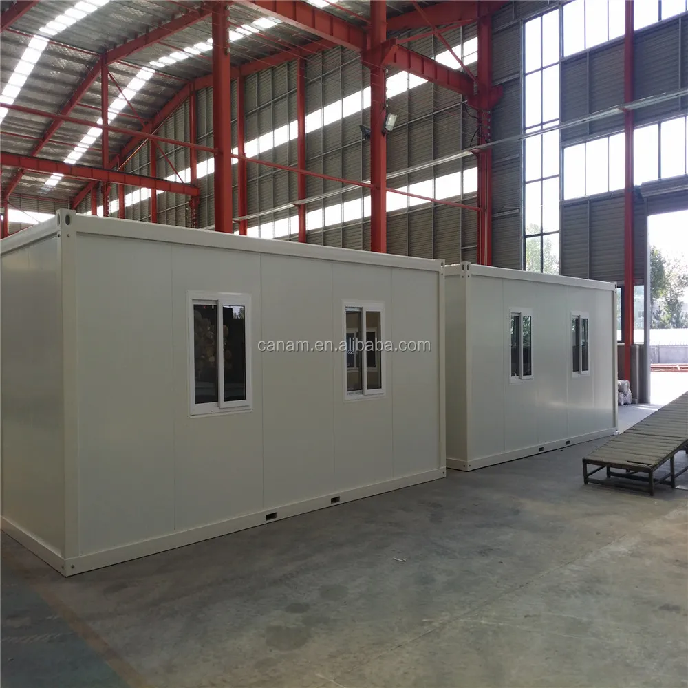container house with bathroom, prefabricated low cost living 20ft container house