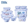 EASYLOCK Stackable Airtight Clear Plastic Freezer Food Storage Boxes with Lids
