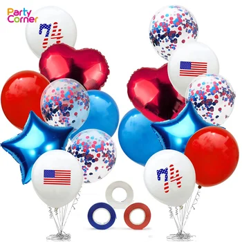 4th Of July Patriotic American Flag Party Decorations Balloons Buy