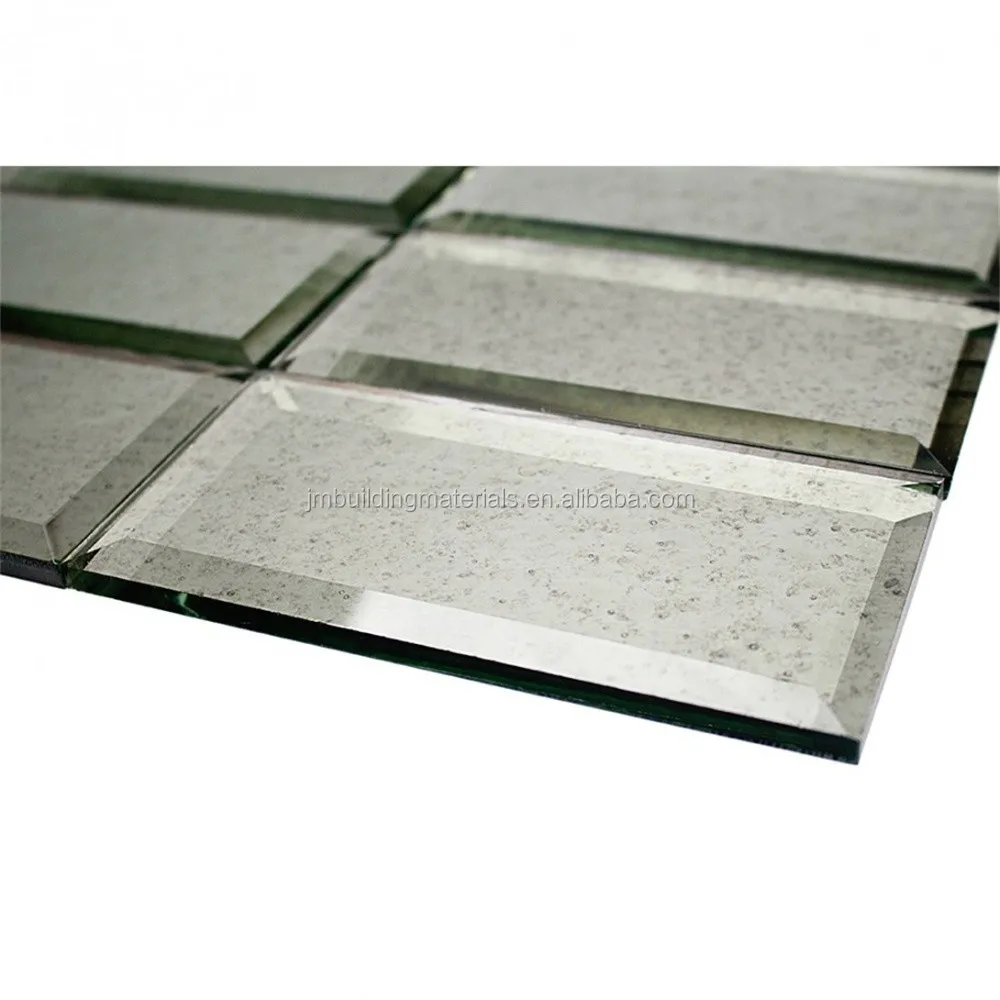 Bevel Mirror Smoked Subway Glass Tile 75*150bevel Smoked Mirror