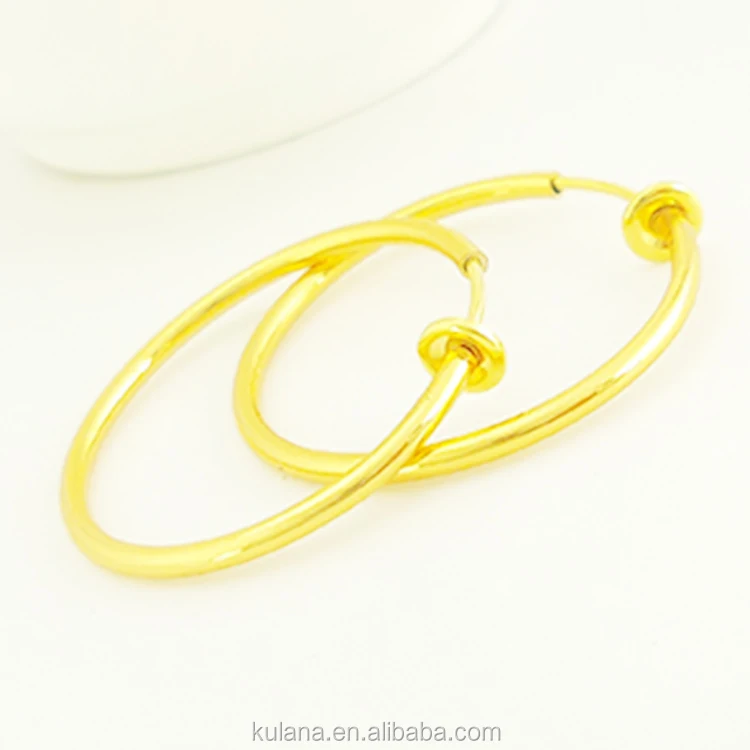 non pierced spring hoop earrings