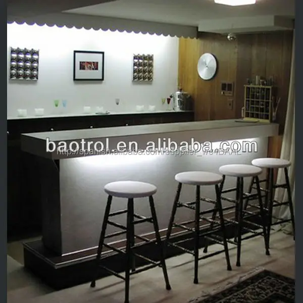 Alta calidad blanca simple de cocina pequeños muebles barra de bar