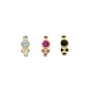 3 colors 925 sterling silver tiny cz dots stud minimal delicate dainty girl multi piercing stud earring