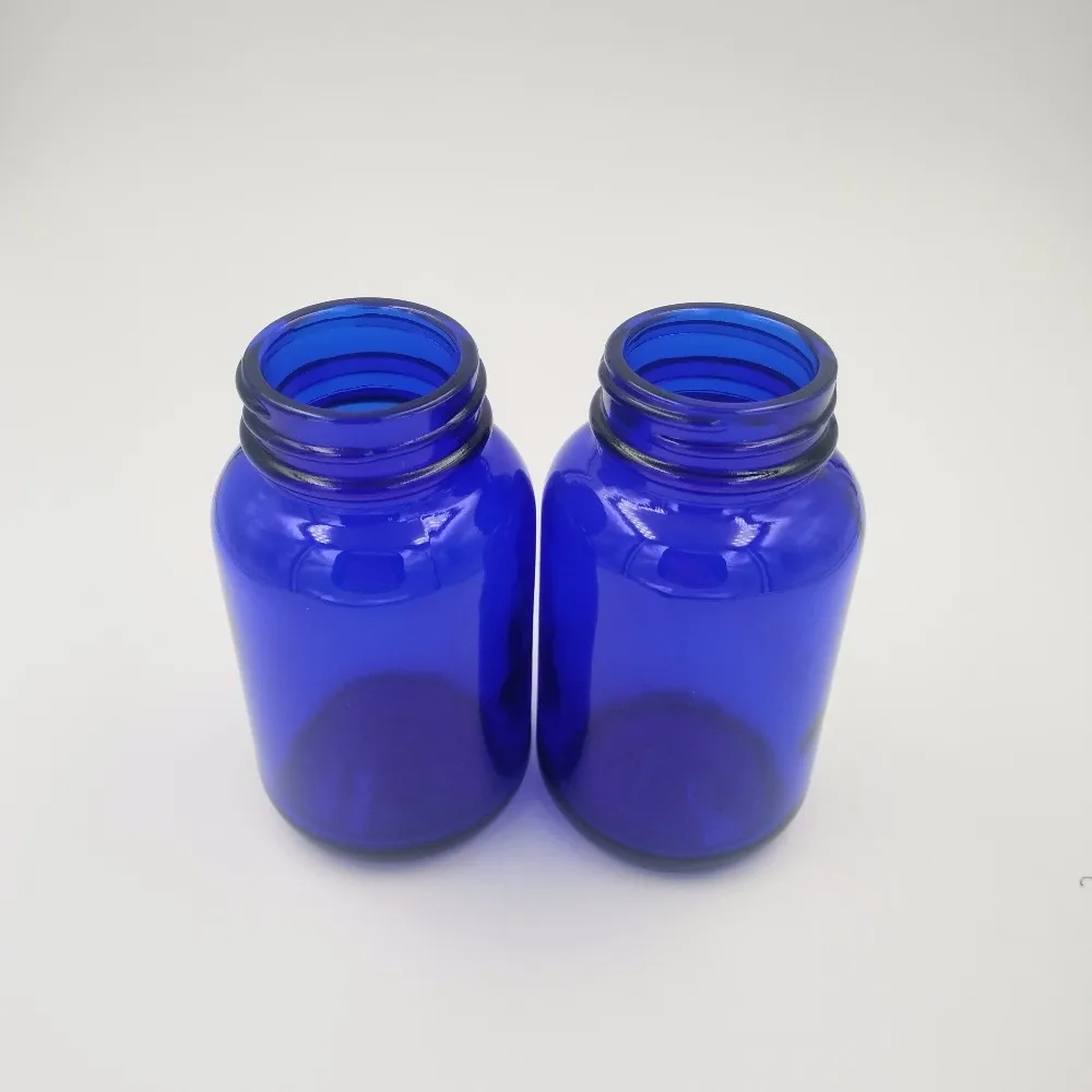 200cc Blue Glass Wide Mouth Bottle Buy 200cc Blue Glass Bottle,Blue