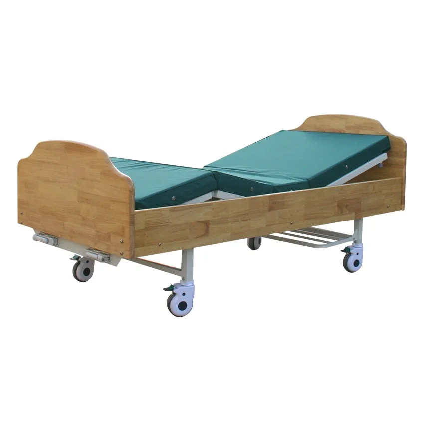 Factory Prices 2 Crank Wooden Manual Hospital Beds For Elderly Buy