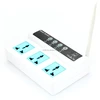 AC 90-245V SMS/DIAL Remote Controlled 2200W GSM Power Socket Extension Style with 3 Universal Sockets for US/EU/UK Standard Plug