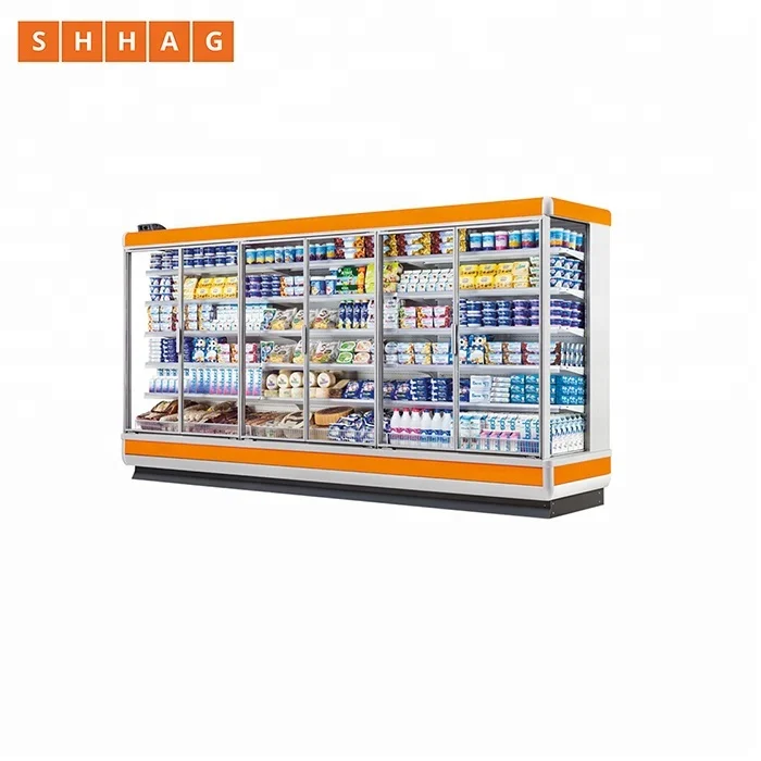 Commercial refrigerator energy saving display showcase glass door