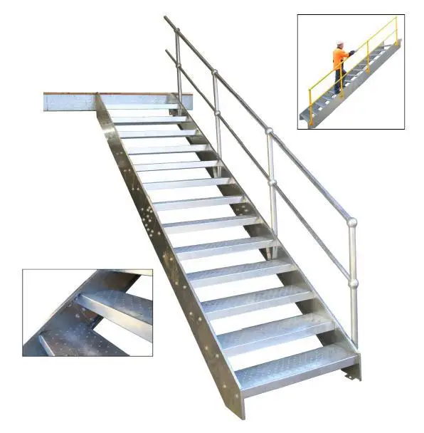 Galvanized External Steel Walkway Staircase Design - Buy 