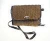Custom Handwoven Rattan Leather Strap Summer Straw Clutch Shoulder Bags Philippine Women Handbags Beach Bag Tote Bag