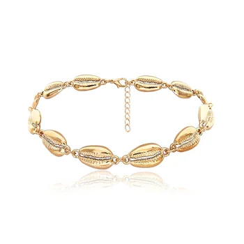 gold shell necklace choker