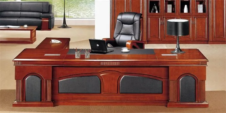 Veneer Table Office Wooden High End Office Desk Boss ...