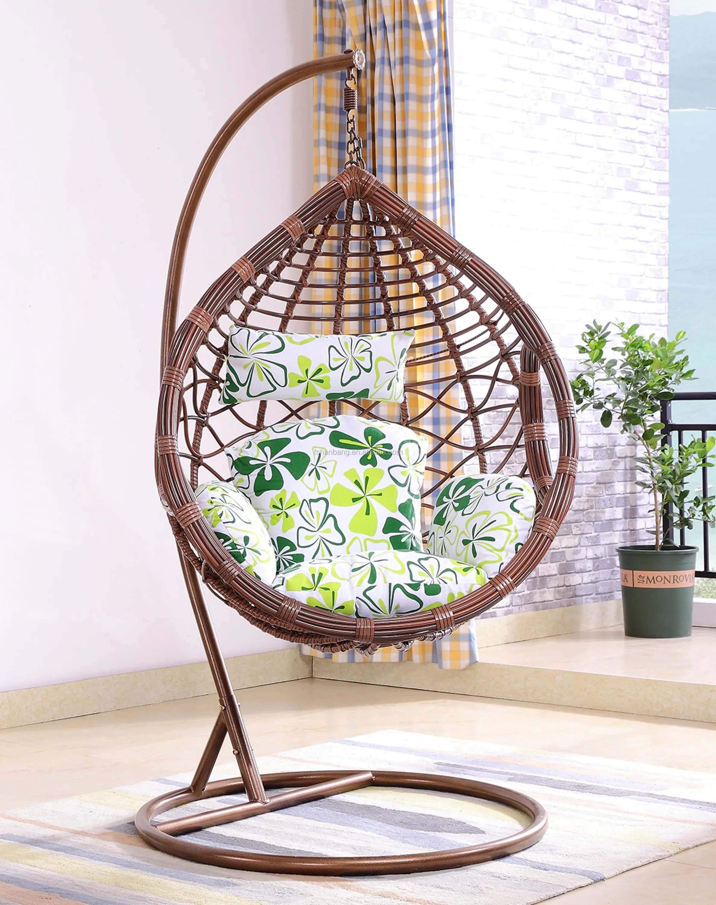 Super Patio Brown Rattan Hanging Chair - Buy Rattan Hanging Chair