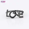 foxi wedding jewelry fashion love ring with letter design