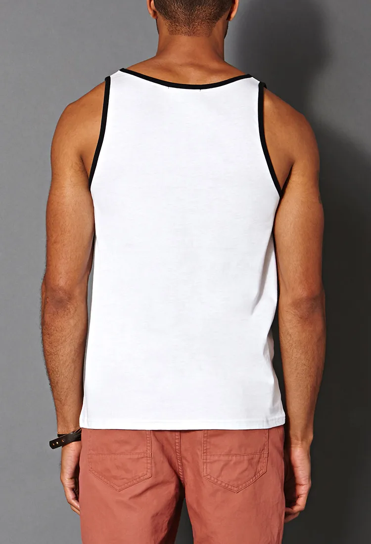 Mens Cheap Plain White Cottonblend Tank Tops In Bulk Buy Cheap Plain