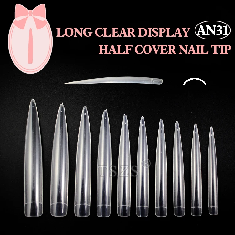 An31 Extra Long Pointed Stiletto Nail Art Tips Acrylic False Nail Tips ...