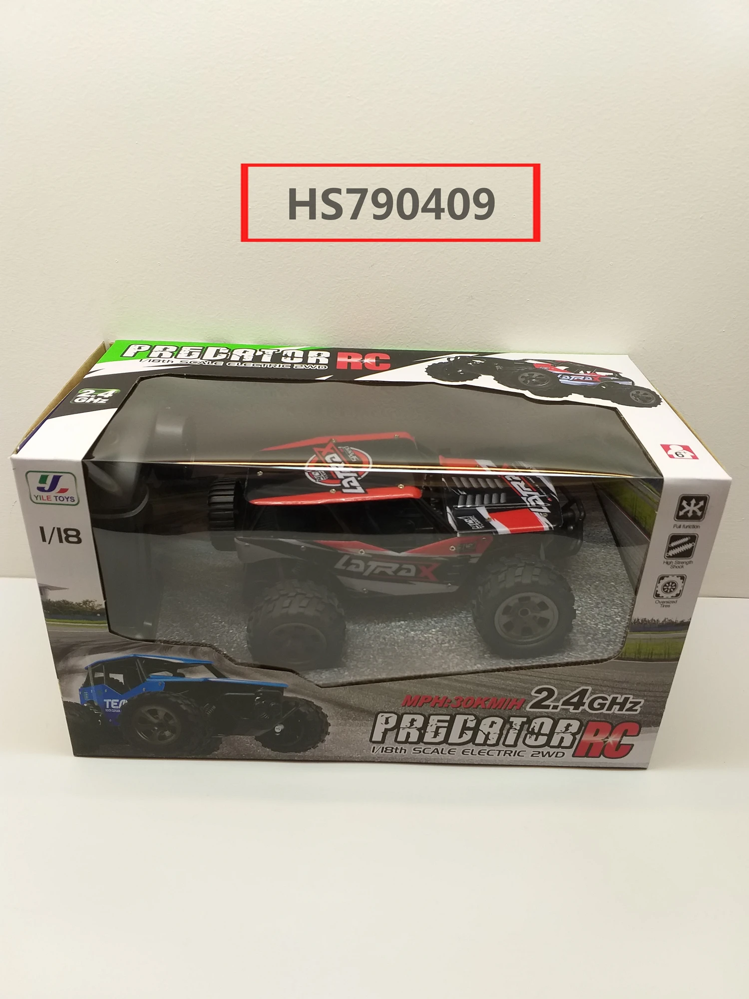 HS790409, Huwsin Toys, 1:18 2.4G RC Car,red/blue/green 3color mixed, Crawlers Off Road Vehicle Toy Remote Control Car