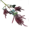 factory wholesale realistic looking faux flower flocked astilbe darkred color Home Decor, Weddings, Centerpiece