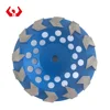 180mm waved spiral Medium Metal Bond diamond grinding disc cup wheel for concrete floor