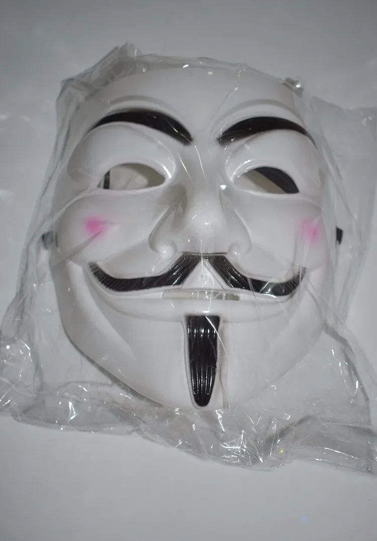 high quality plastic v vendetta guy fawkes free anonymous mask