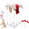 High Quality Sucker Spring Mouse Toy Cheap Price Stand Teaser Cat Scratch Bell Toys Feather Cat Stick Interactive Elastic Toys