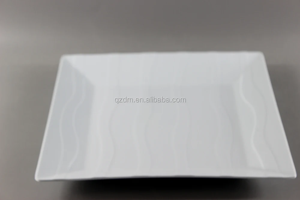 Creative Melamine Square Plates White