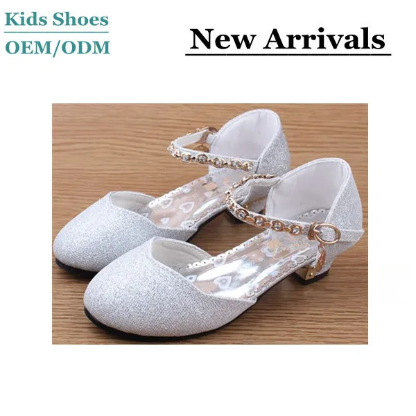 kids silver pumps