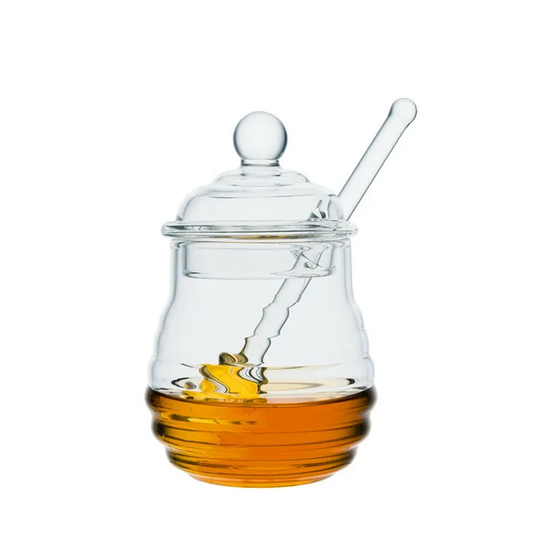 Unique Decorative Glass Honey Jar Glass Storage Jar Glass Honey Jar ...