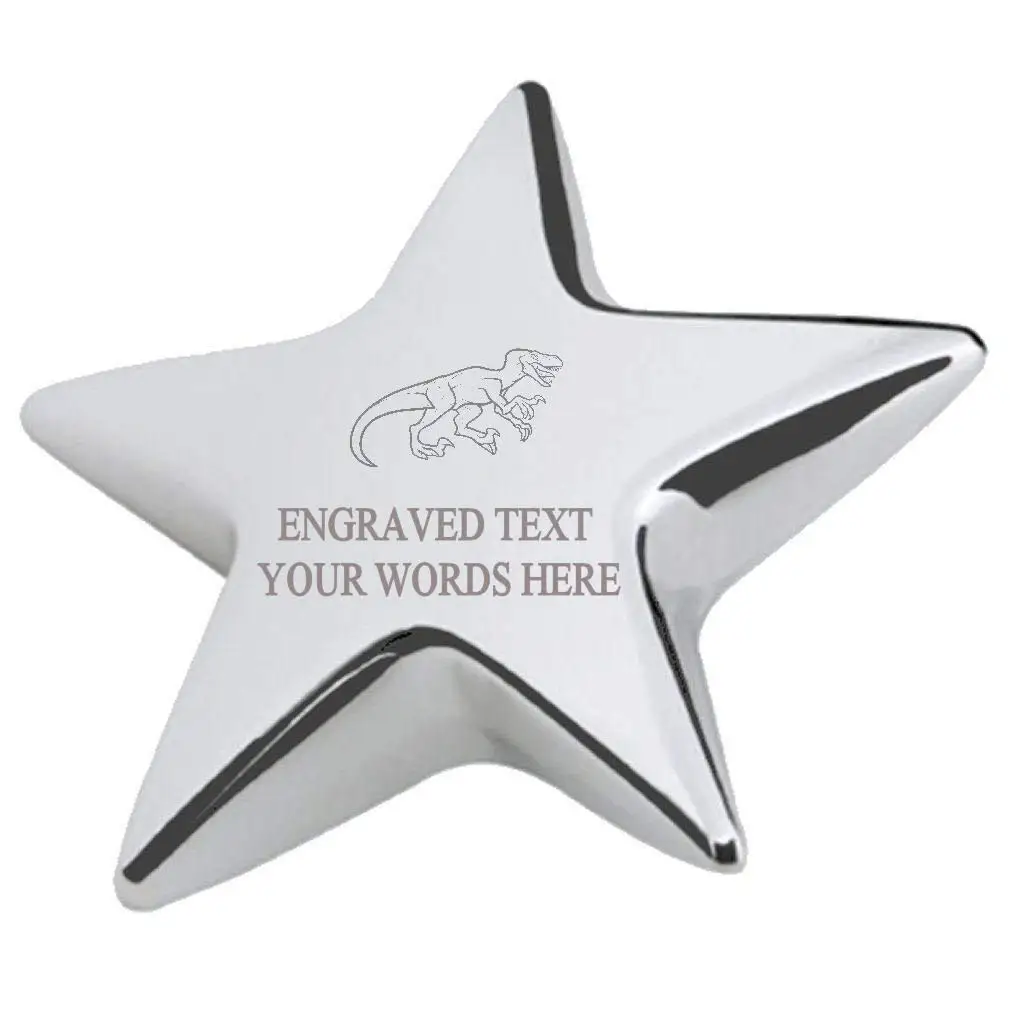 Dinosaur Office Desk Paperweight Engraved
