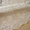 Fashion designer design white grid guipure vintage design embroidery lace fabric for wedding dress