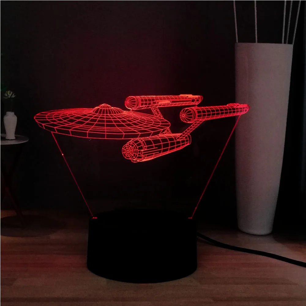 Space Wars Lamp Death Star 3D Illusion Night Lights Switch Colorful Led Table Lamps Bedroom Light Home Decor Gifts Luminaria