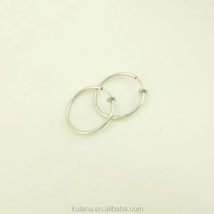 non pierced spring hoop earrings