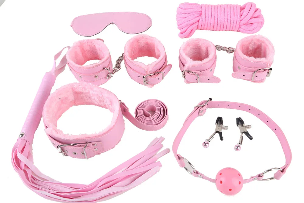 Pink Girl Toy. Leather Collar