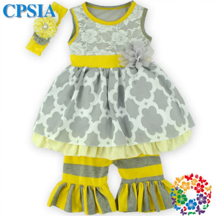 Kids Clothing Toddler Girl//Girls Ruffled Short Capri Boutique Outfit Clothing Set