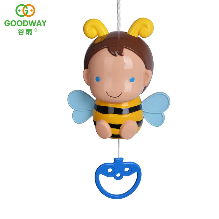 Cartoon Bee Baby Music Bell Toy Pull Line Toys
