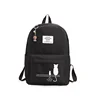 Wholesale Students Simple Design Satchel Bag with Cat Image Fresh Styles Cartoon Bag School Backpack for Girls