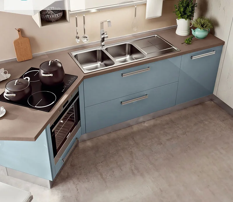 High glossy acrylic kitchen furniture waterproof kitchen cabinet for small kitchen