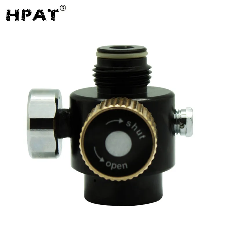 Airsoft PCP Paintball Tank Cylinder Adjustable Compressed Air Regulator Output Pressure 0-300psi 0.825-14NGO Thread