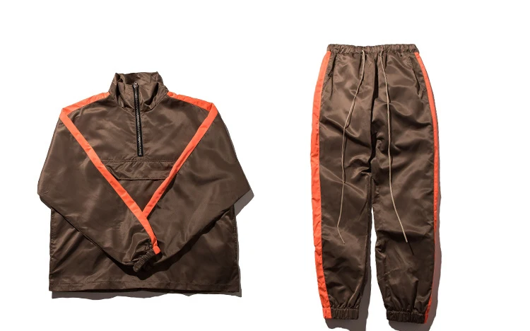 Garment Factory Custom Retro Windbreaker Jacket Pants Mens Nylon ...