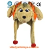 Customisable pink red stuffed toys adult santa plush animal head hat