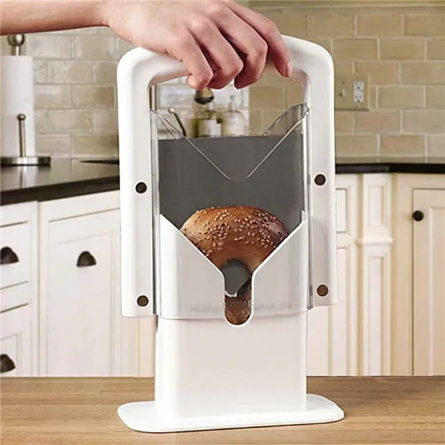 Quick Safe Bread Slicing Guillotine Cutter Bagel Slicer Buy Bagel