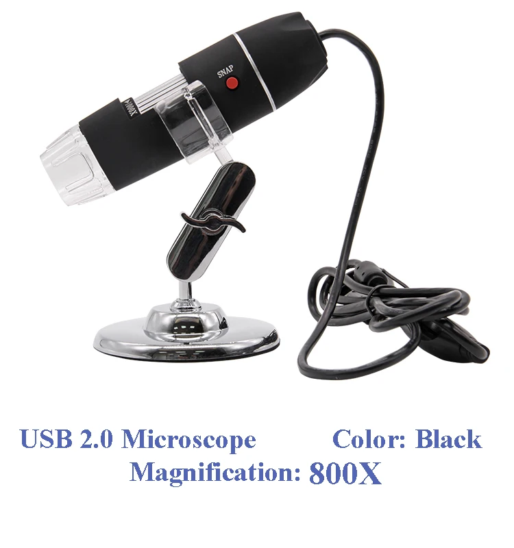 20x~800x Portable Monocular Digital Dental Microscope Camera Phone Electronics Repairing USB Microscope