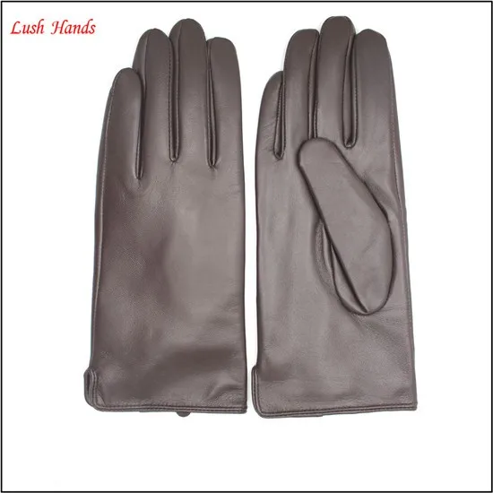 2016 brown leather hand gloves women cheap leather gloves winter