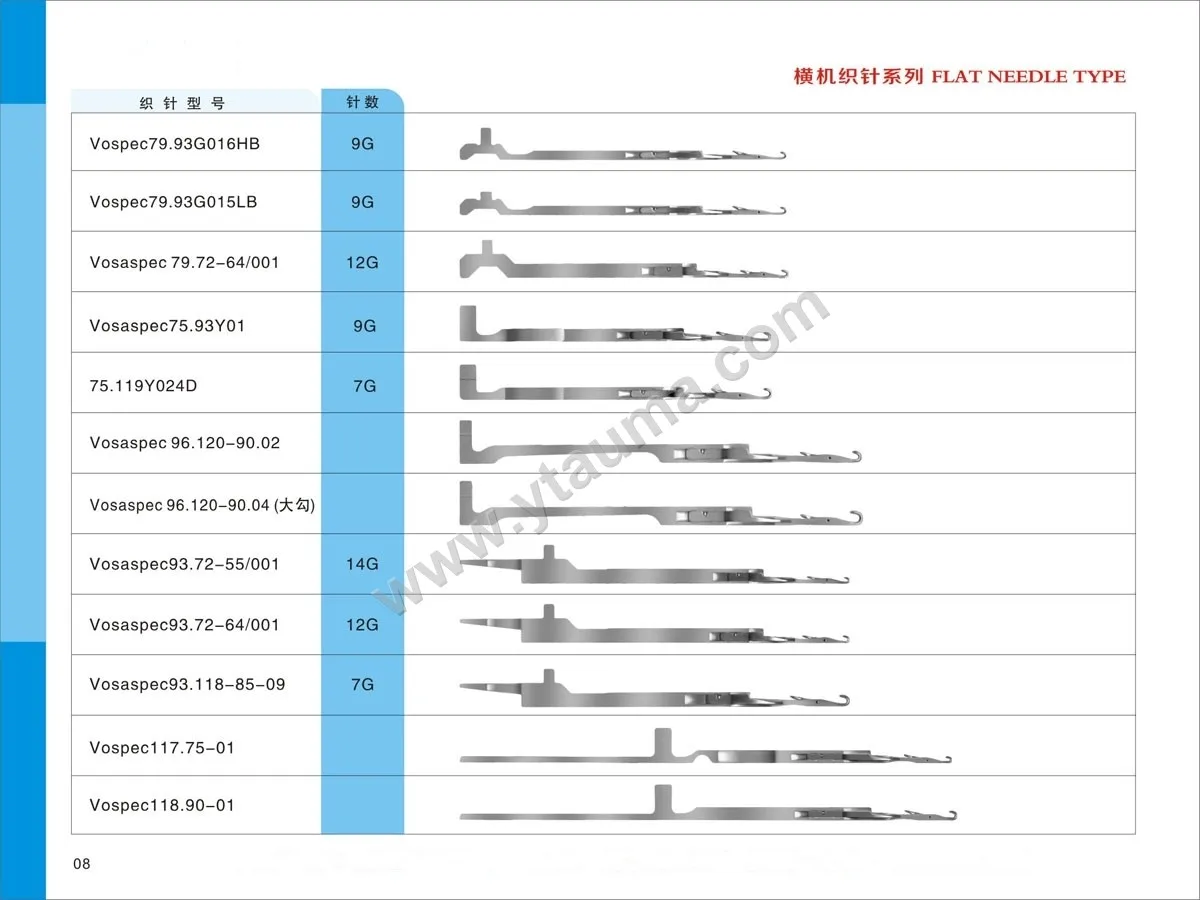 High Quality Flat Machine Knitting Needles Vospec 73.118 Buy Flat