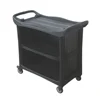 Commercial Executive Black Utility Cart with Cabinet Plastic Service Trolley