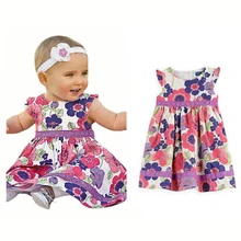 2016 New Girls Dress Vestidos floral Dress Kids Costume Children Clothing Summer Girls Lace Dress Baby